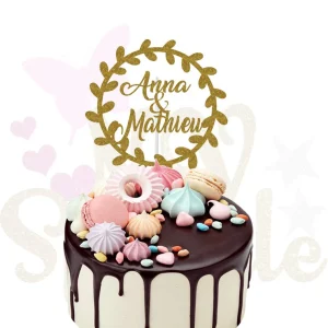 Cake Topper Personnalisé Mariage, couple