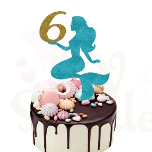 Cake Topper Personnalisé thème sirène anniversaire