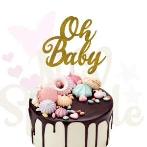 Cake Topper Oh baby , baby shower oh baby....
