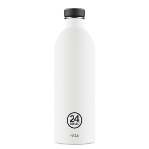 Gourdes inox « Urban » 1 litre – ICE WHITE – 24 Bottles