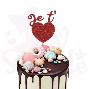 Cake Topper saint valentin je t'aime