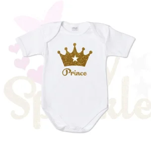 Body bébé personnalisé prince-anniversaire-fête-naissance