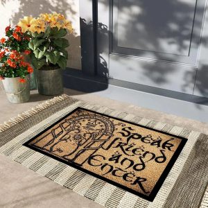 Paillasson antidérapant extérieur en caoutchouc, tapis de sol décoratif pour entrée de maison