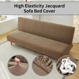 Housse de canapé-lit extensible en Jacquard - Protection élégante pour salon et chambre
