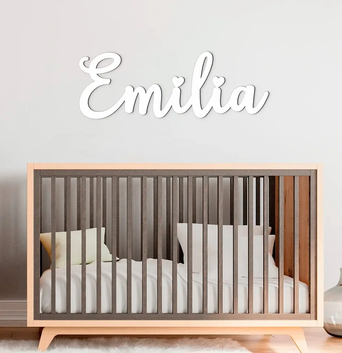 Panneau mural personnalisé bois pour chambre bébé - Décoration nom enfant sur mesure – Image 3