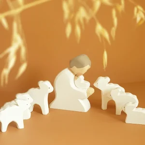 Berger avec agneau / crèche de noël