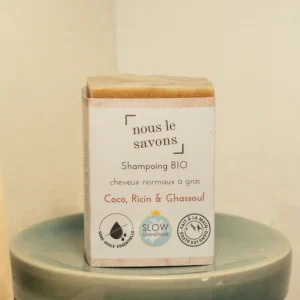 Shampoing bio Cheveux gras – Coco, Ricin & Ghassoul