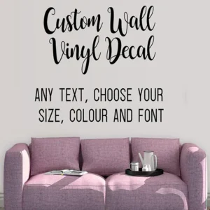 Sticker mural personnalisé pour chambre d'enfant, autocollant vinyle PVC décoratif nom personnalisé