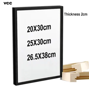 Cadre photo en bois naturel noir blanc 20x30 25x30 26.5x38cm pour décoration murale intérieure
