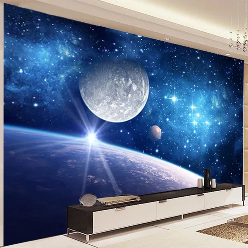 Sticker mural ciel étoilé 3D personnalisable auto-adhésif pour chambre et salon – Image 3