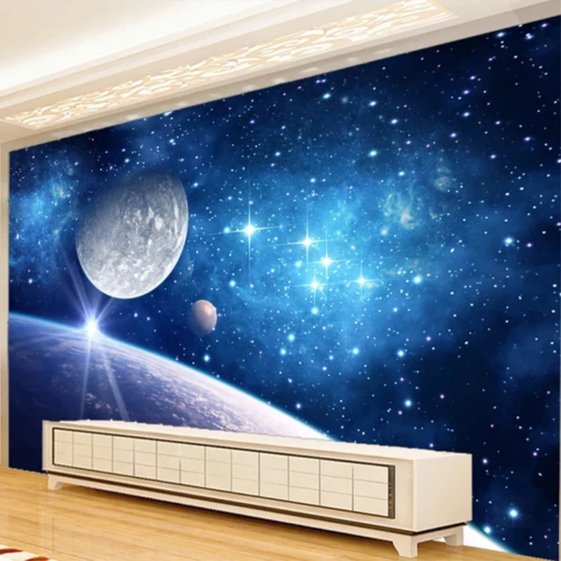 Sticker mural ciel étoilé 3D personnalisable auto-adhésif pour chambre et salon – Image 2