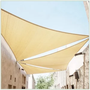 Voile d'ombrage triangulaire étanche Oxford pour terrasse et jardin - Protection UV