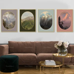 Toile Canvas huile Matterhorn paysage lever de soleil décor mural