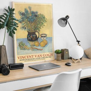 Affiche toile Van Gogh fleurs imprimée haute qualité décor mural