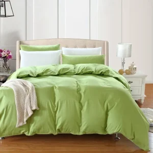 Housse de couette en coton 100% uni grande taille 220x240 cm pour literie confortable et respirante