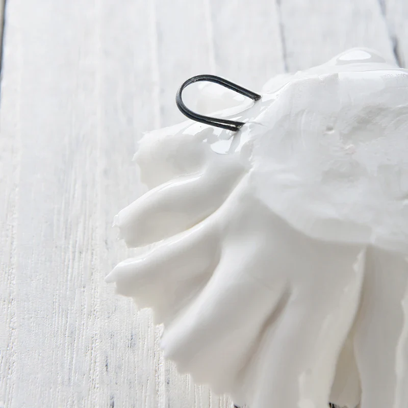 Décoration murale en céramique blanche fleur moderne pour chambre et salon – Image 6