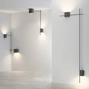 Applique murale vintage longue bande carrée - Luminaire design pour salon et couloir