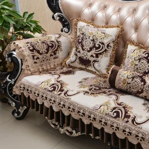 Housse canapé jacquard 100% polyester antidérapante pour salon