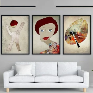Set de 3 tableaux toile abstrait CANVAS – Décor mural moderne