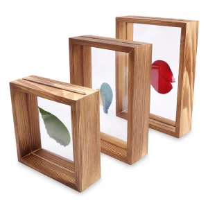 Cadre photo vintage en bois pour décoration murale, mini cadre artistique avec support plantes