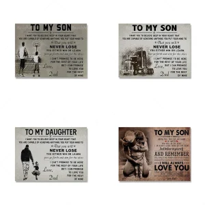 Affiche Toile Canvas imprimée citation pour enfant chambre décor mural
