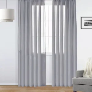 Rideau voilage gris uni