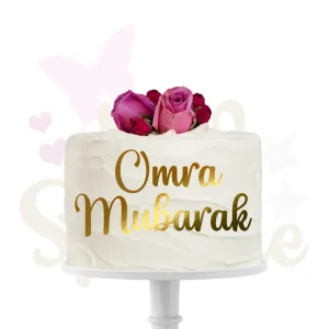 Face Topper Omra Mubarak Umrah pour gâteaux