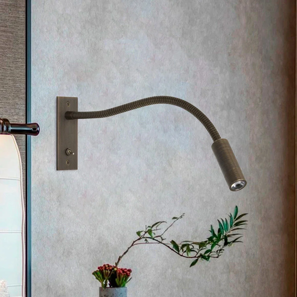 Applique murale LED flexible pour lecture au lit, blanc chaud, moderne, tête de lit – Image 5