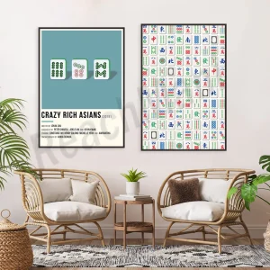 Toile Canvas Mahjong imprimée haute définition déco murale moderne