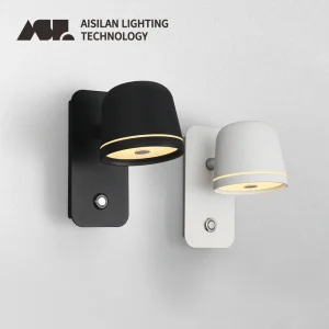 Applique murale LED tactile réglable 3 couleurs pour chambre adulte moderne