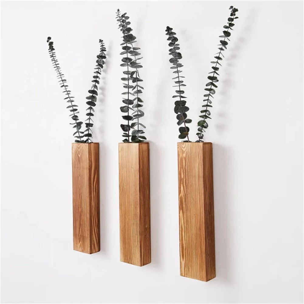 Jardinière murale noire en bois pour plantes d'intérieur, décoration boho pour salon et chambre – Image 3