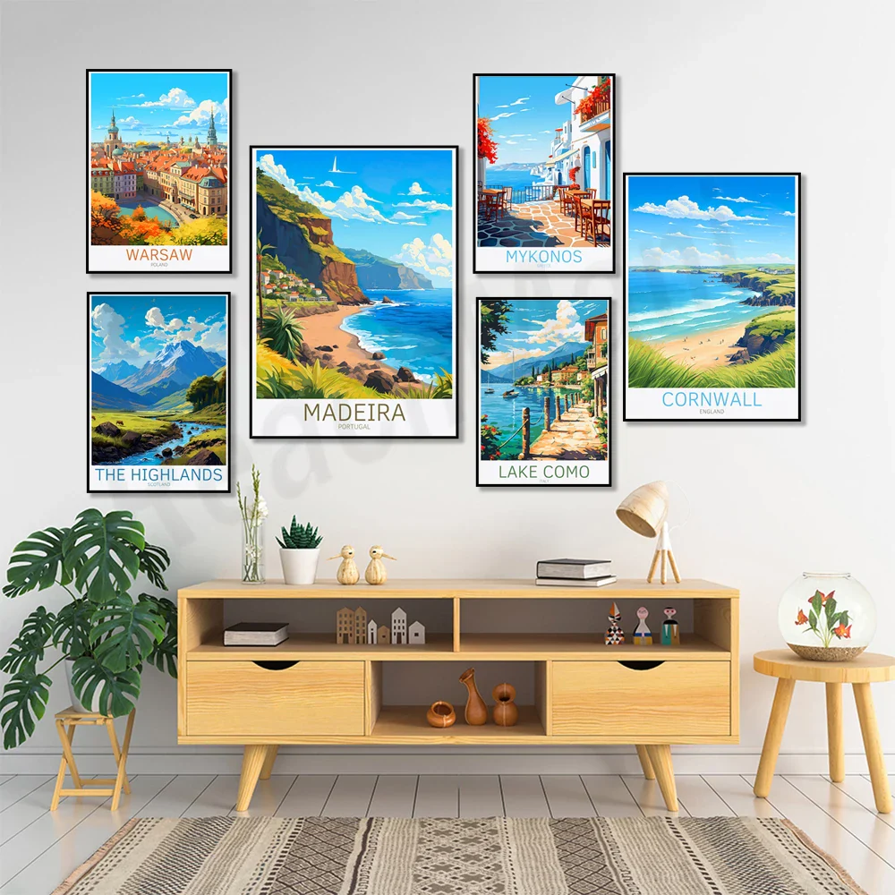 Affiche toile voyages Europe imprimée canvas qualité premium décor mural – Image 2