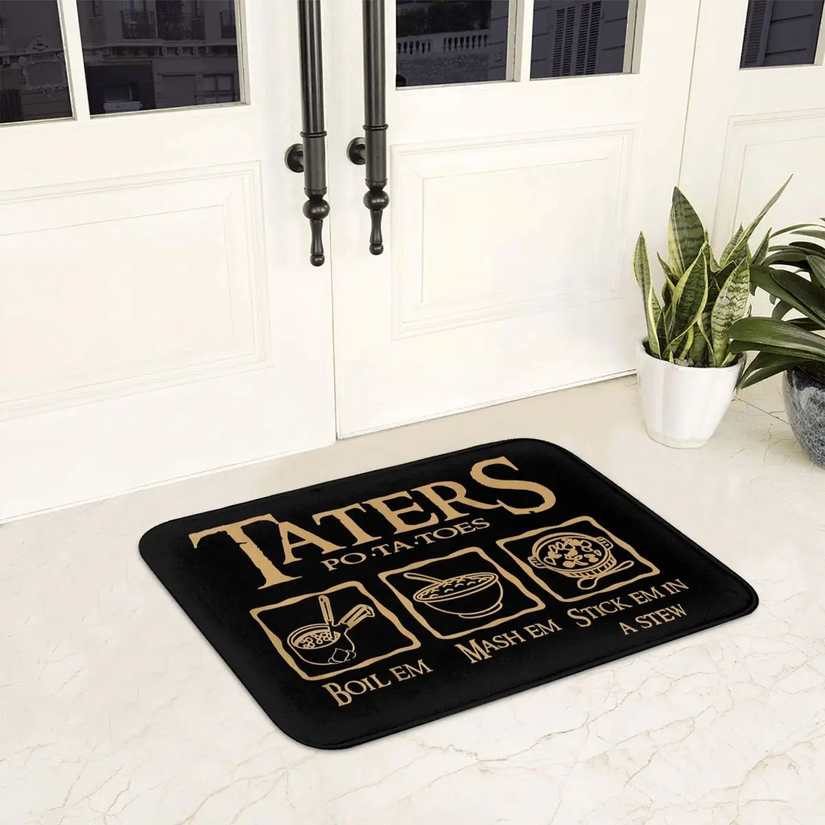 Tapis de sol pommes de terre design antidérapant pour cuisine et salle de bain - 40x120cm – Image 4