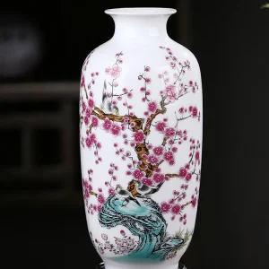 Vase céramique blanc moderne pour table décoration intérieure élégante