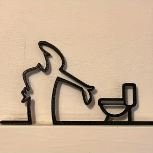 Panneau WC auto-adhésif métallique 2D moderne - Décoration salle de bain facile à installer