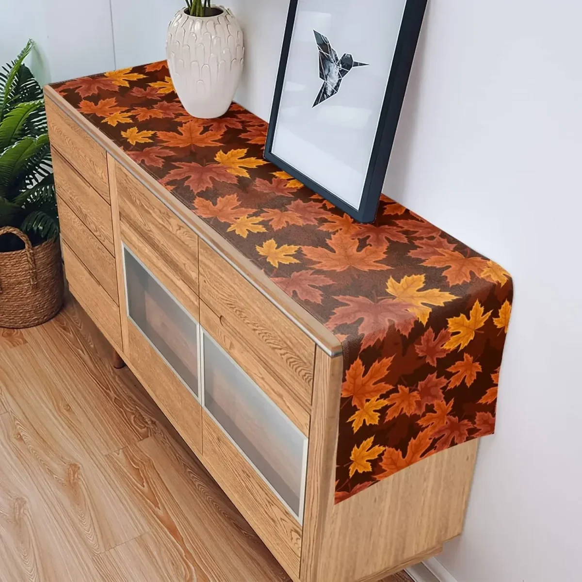 Chemin de table en lin qualité supérieure pour décoration automnale – Image 6