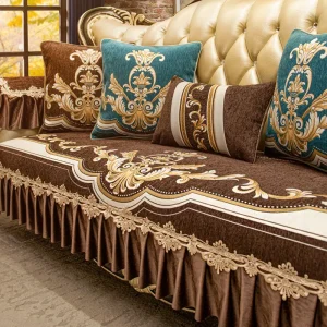Housse de canapé jacquard polyester antidérapante - Décor et confort