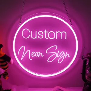 Enseigne au néon personnalisée avec nom privé - Décoration LED pour salon, bureau ou événement