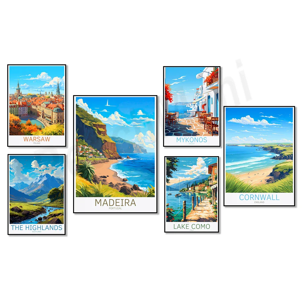 Affiche toile voyages Europe imprimée canvas qualité premium décor mural – Image 5