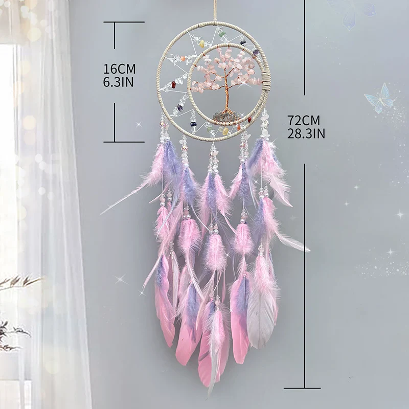 Attrape-rêves Arbre de Vie en métal décor mural bohème élégant – Image 4