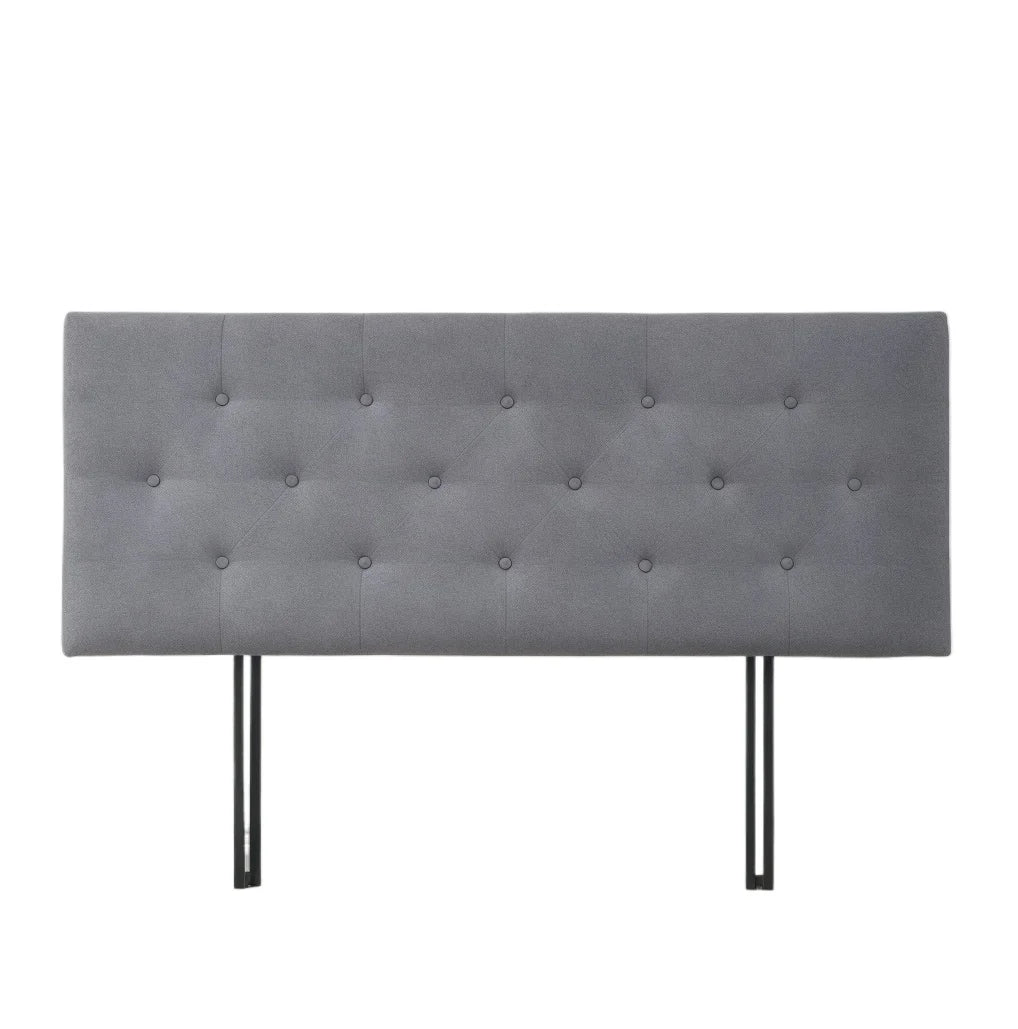Tête de lit moderne rembourrée gris foncé pleine taille pour chambre à coucher élégante – Image 2