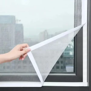 Rideau antimouche invisible ajustable en fibre de verre pour fenêtres et portes - Protection estivale