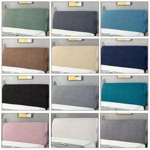 Housse de tête de lit extensible en polyester - Protection et décoration pour chambre à coucher