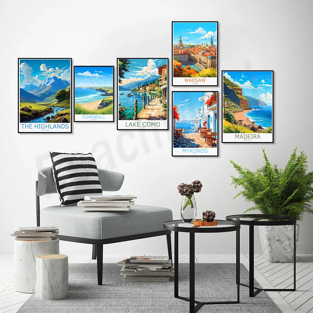 Affiche toile voyages Europe imprimée canvas qualité premium décor mural – Image 4