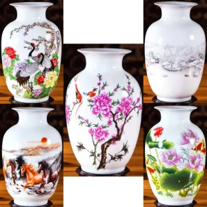Vase en céramique classique 23 cm pour décoration de table