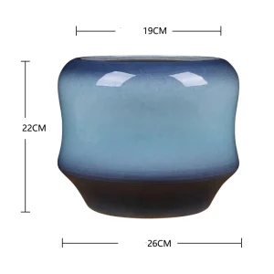Pot à fleurs porcelaine émaillée design décoratif intérieur hydroculture élégant