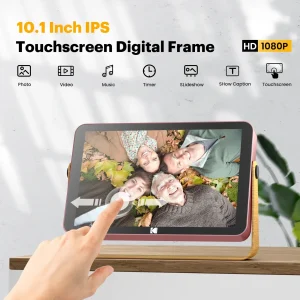 Cadre photo numérique 10 pouces WiFi écran tactile IPS 1280x800 16 Go partage instantané