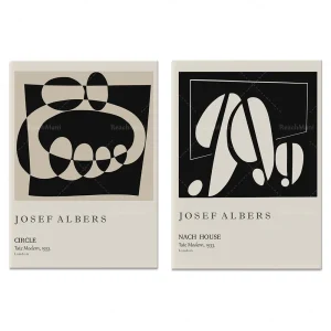 Affiche Josef Albers Toile Abstraite imprimée haute qualité décor mural