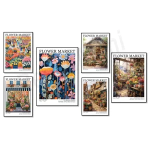 Affiche murale botanique toile canvas floral vintage décor intérieur