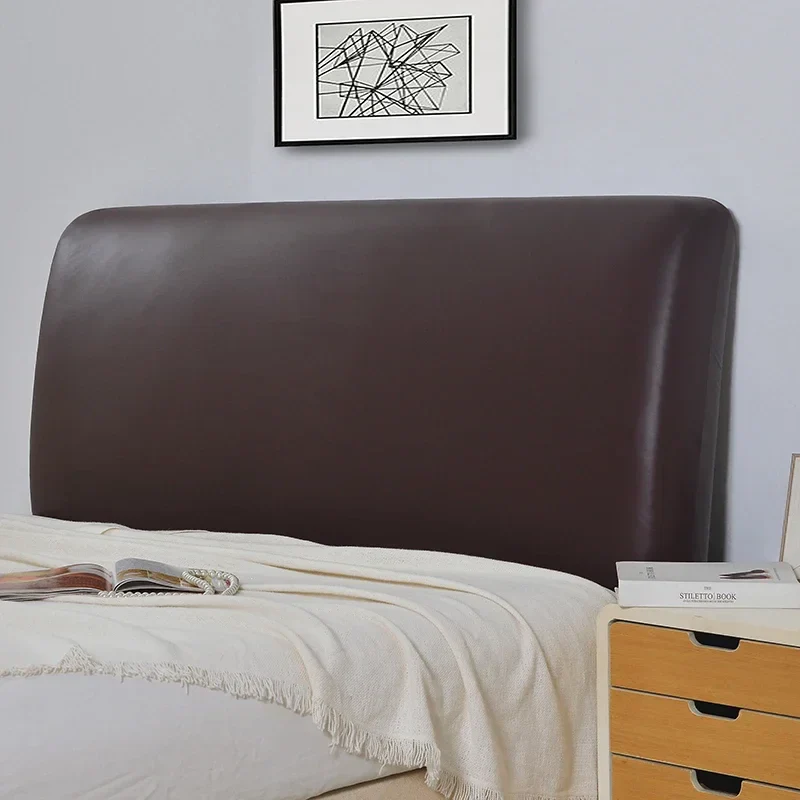 Housse de tête de lit en cuir artificiel imperméable et élastique - Protection contre la poussière - Ombre Interieur – Image 6